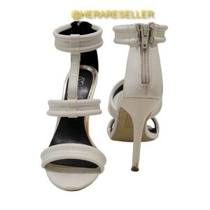 Scene Weaver White Strap High Heels size 6